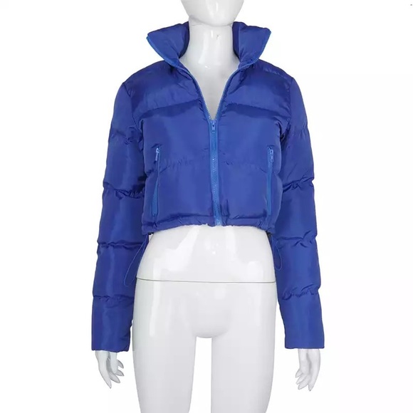 Kake Shoppe - Bubble Puffer Crop Bomber Jackets - Picture 5 of 5